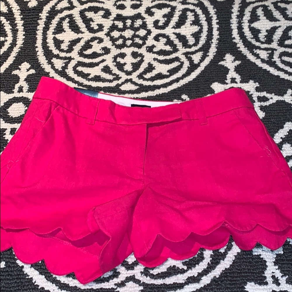 Pink Scalloped J Crew shorts